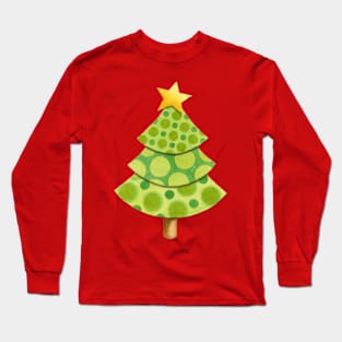 Polka Dot Christmas Tree Long Sleeve T-Shirt